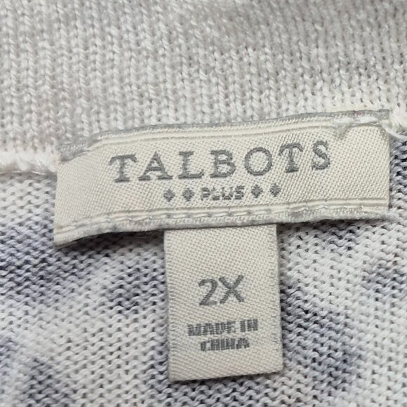 Talbots Leopard Print Crew Neck Sweater Women's Plus Size 2X - Picture 9 of 10